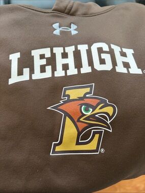 Under Armour Brown Lehigh Pullover Hoodie with Hawk Logo